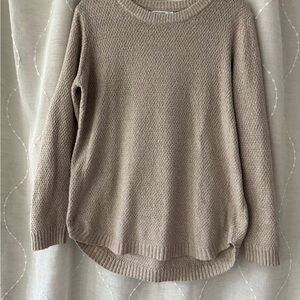 Pink Clover Cozy Taupe Crew Neck Sweater